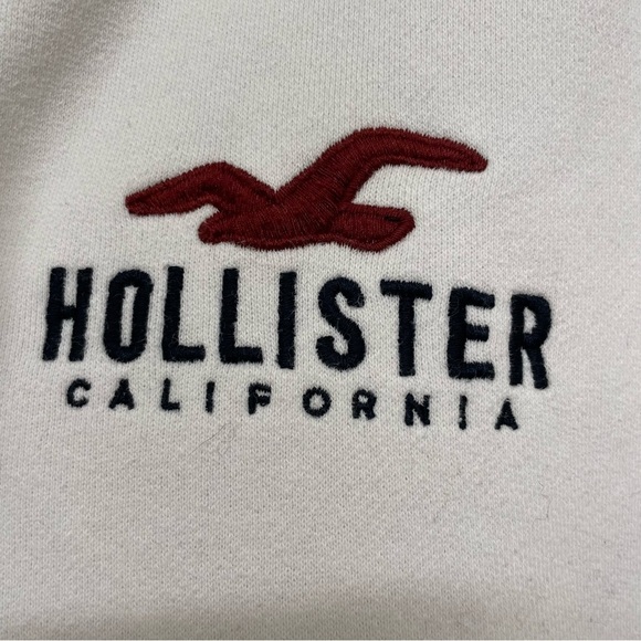 Hollister White LOGO Zip-Up Hoodie - Men’s Small - Picture 3 of 9